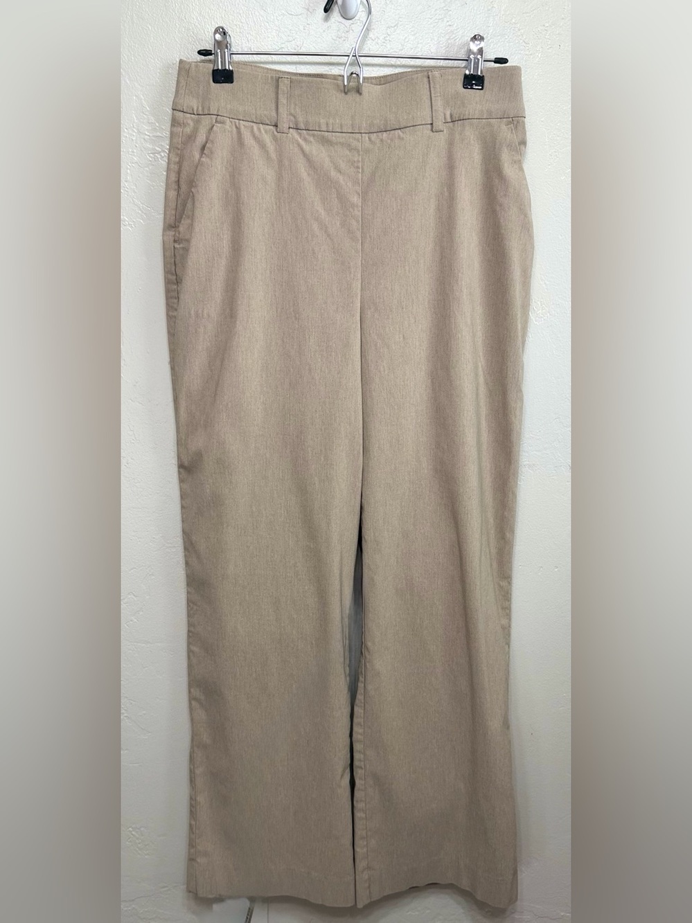 Maurices Tan Wide Leg Pull On Pants Medium Regular Pockets Belt Loops